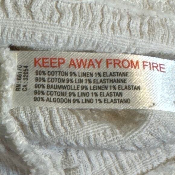 Free People Grazia Mini Dress Surplice Long Sleeve Tea Ivory Size Medium - Picture 8 of 10